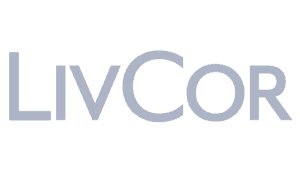 White logo that says LivCor