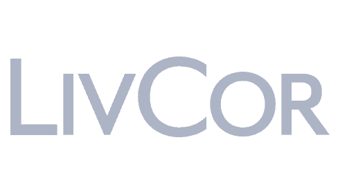 White logo that says LivCor